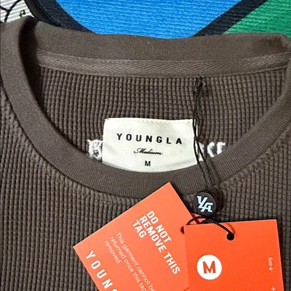 YoungLA Thermal Oversized Shirt Chocolate - Picture 7 of 15